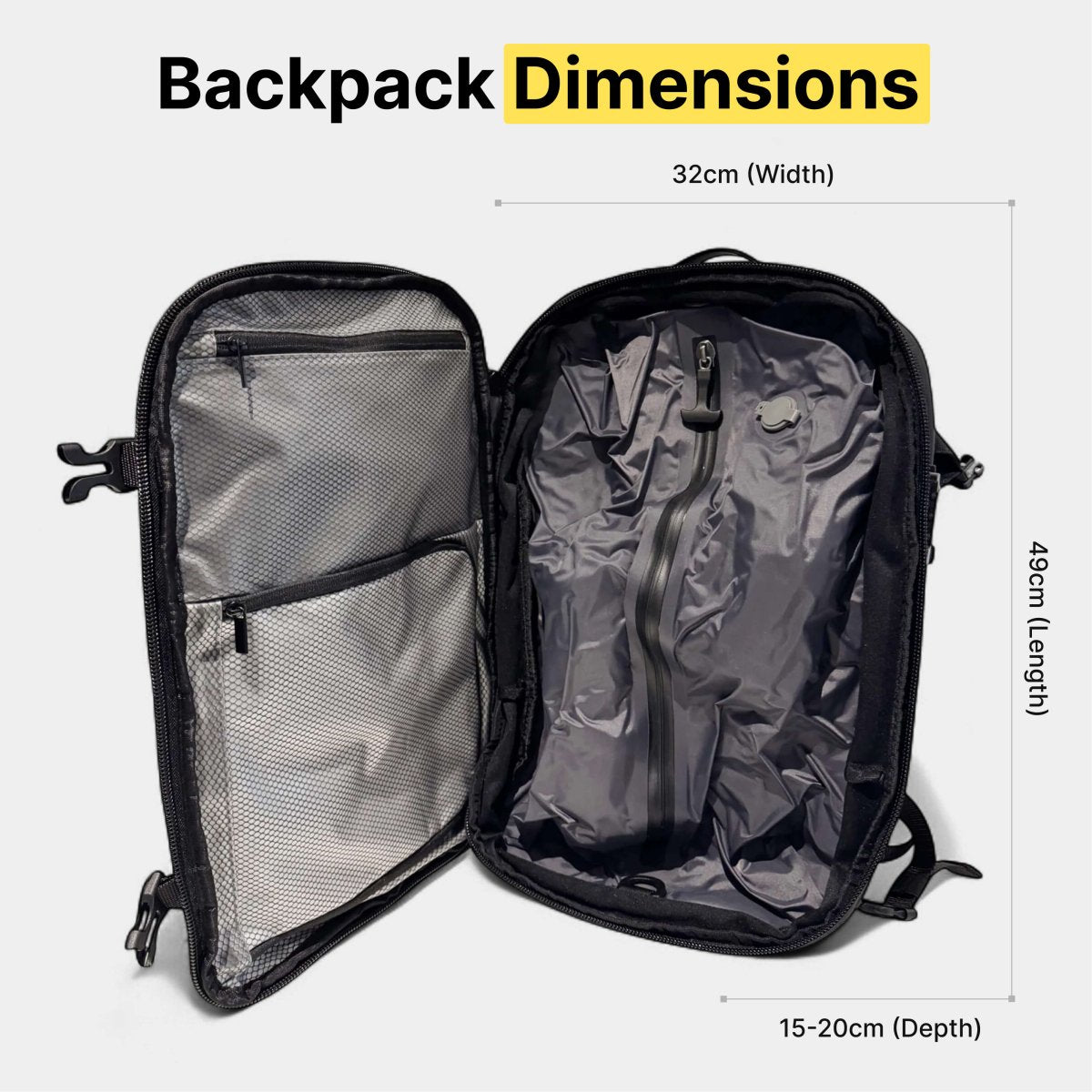 Airbag Vacuum Compression Backpack for Men - Blue Airbag Vacuum Compression Backpack for Men - Blue