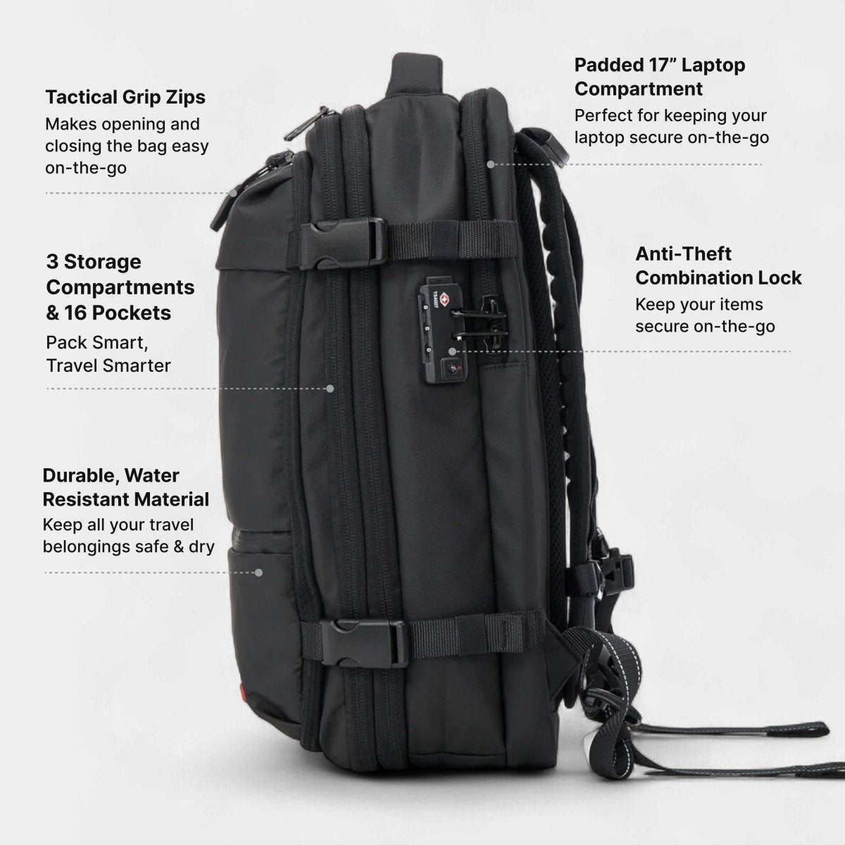 17.3 laptop tactical backpack VAULTBAG® Original Backpack 60L